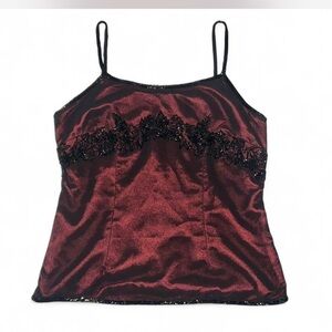 Elegant Burgundy Lace Camisole